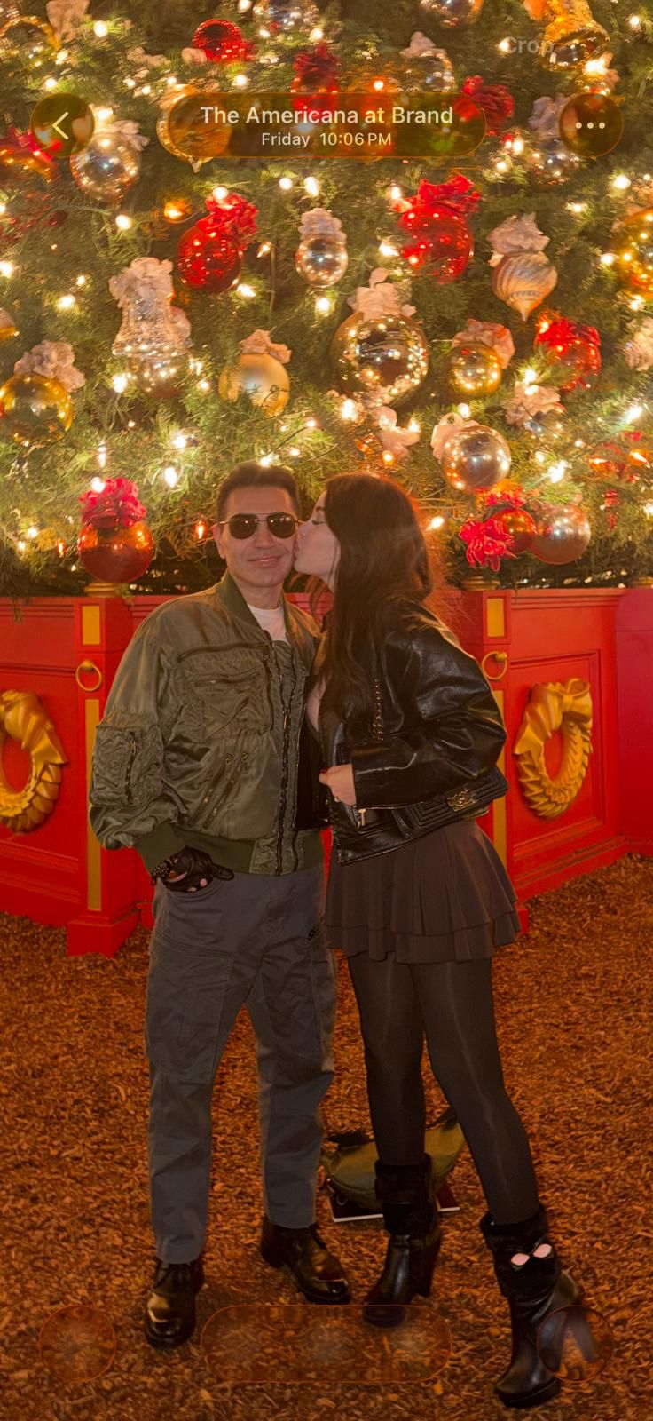 Fred Khalilian at The Americana at Brand during Christmas — holiday celebration