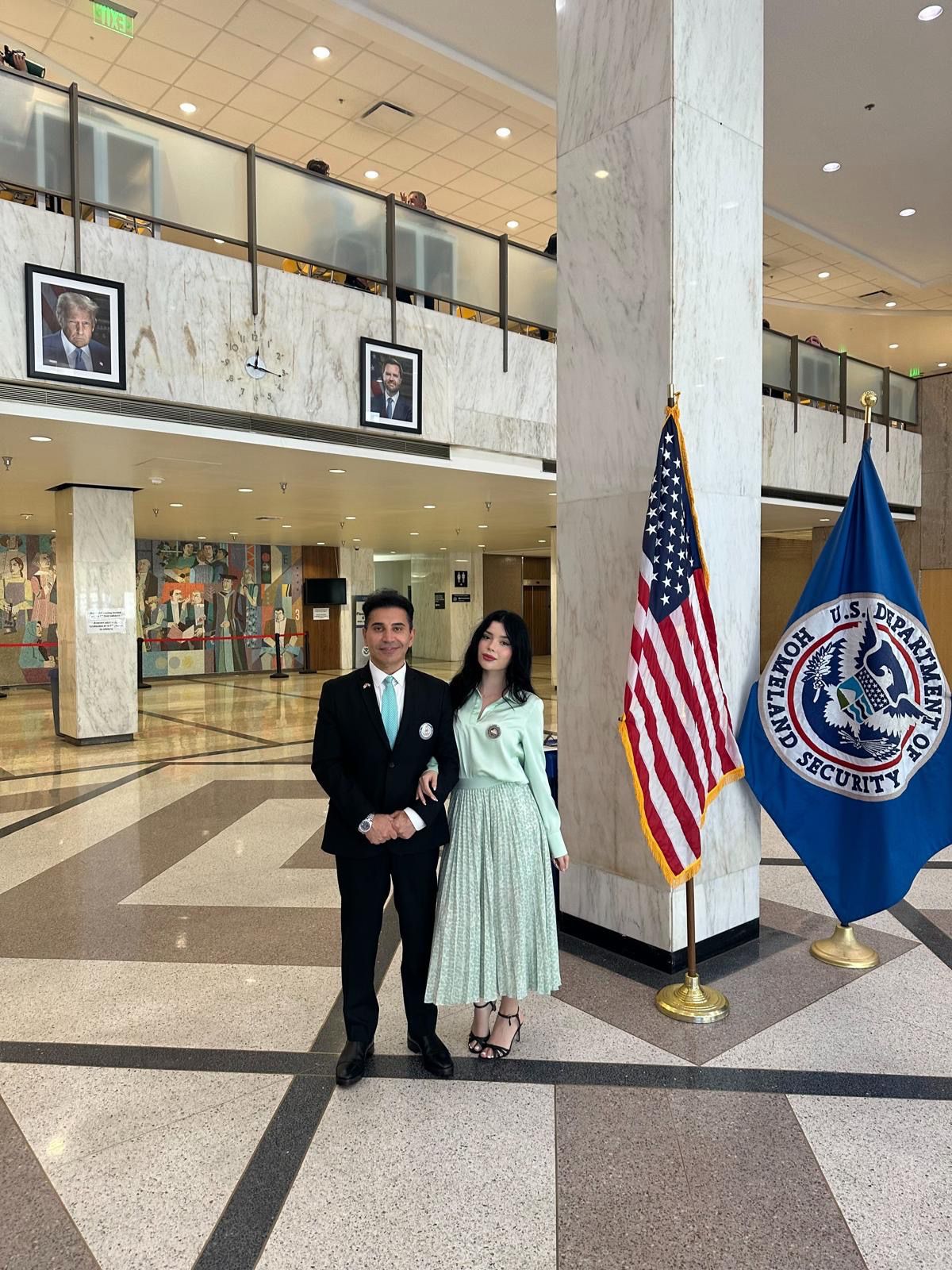 Fred Khalilian at U.S. Department of Homeland Security building — official visit